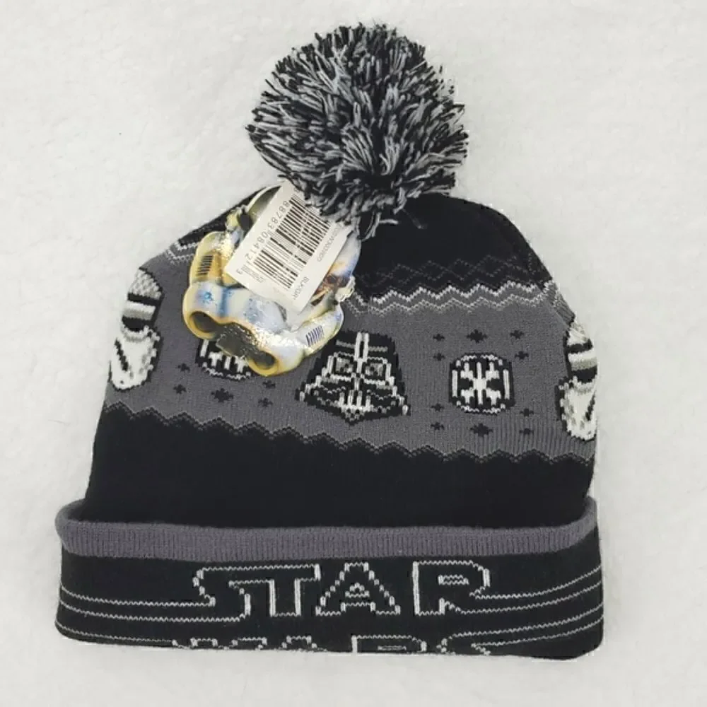 Disney Star Wars Black Gray and White Beanie